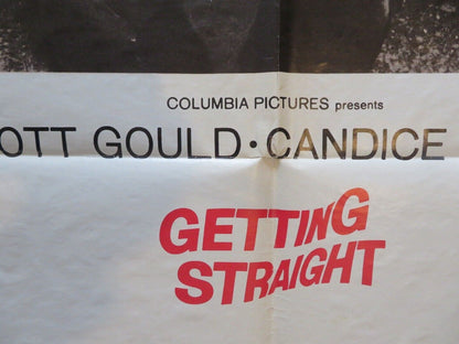 GETTING STRAIGHT FOLDED US ONE SHEET POSTER ELLIOT GOULD CANDICE BERGEN 1970 Movie posters