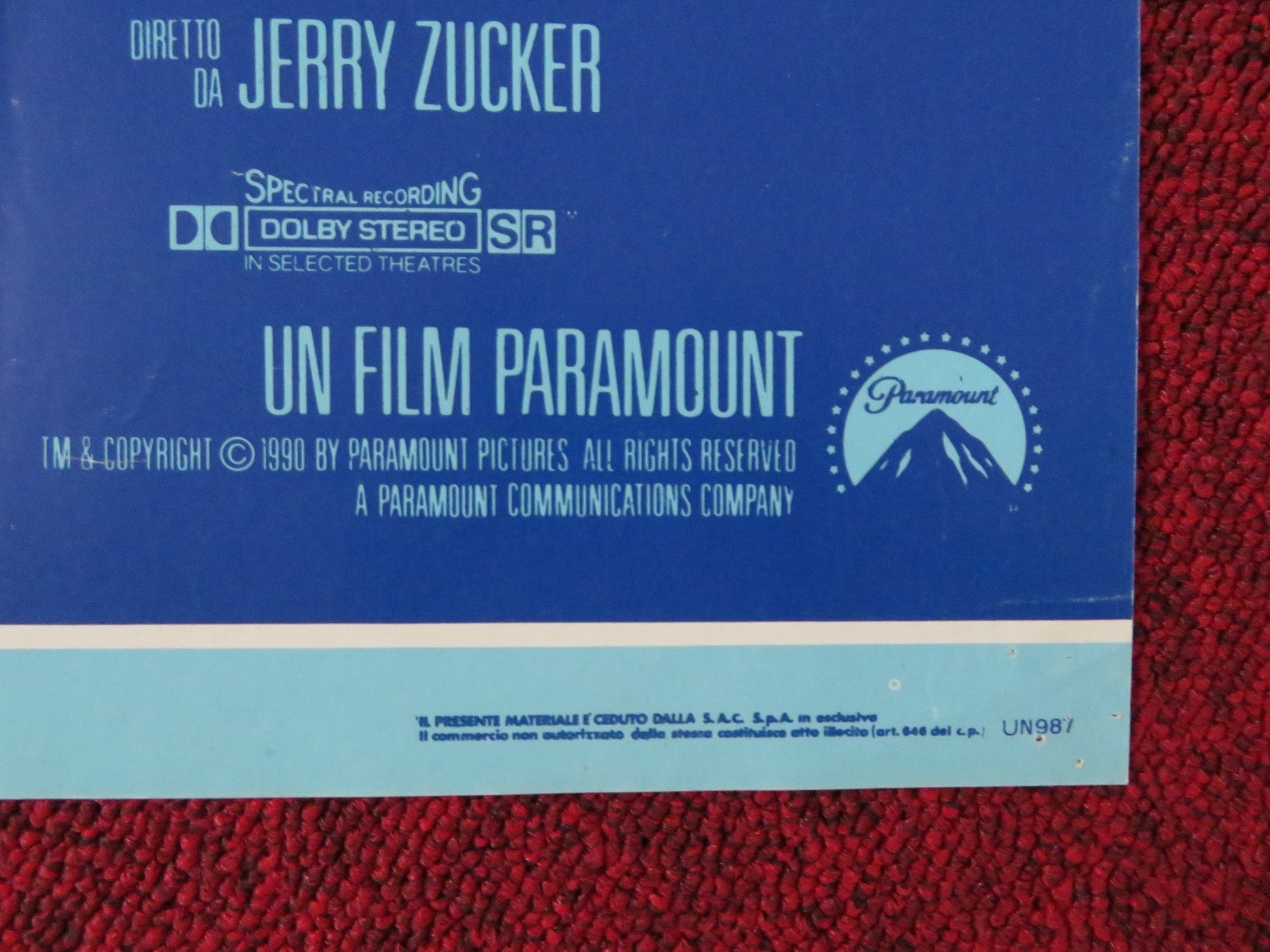 GHOST - B ITALIAN FOTOBUSTA POSTER PATRICK SWAYZE DEMI MOORE 1990 Rendezvous Cinema Movie posters