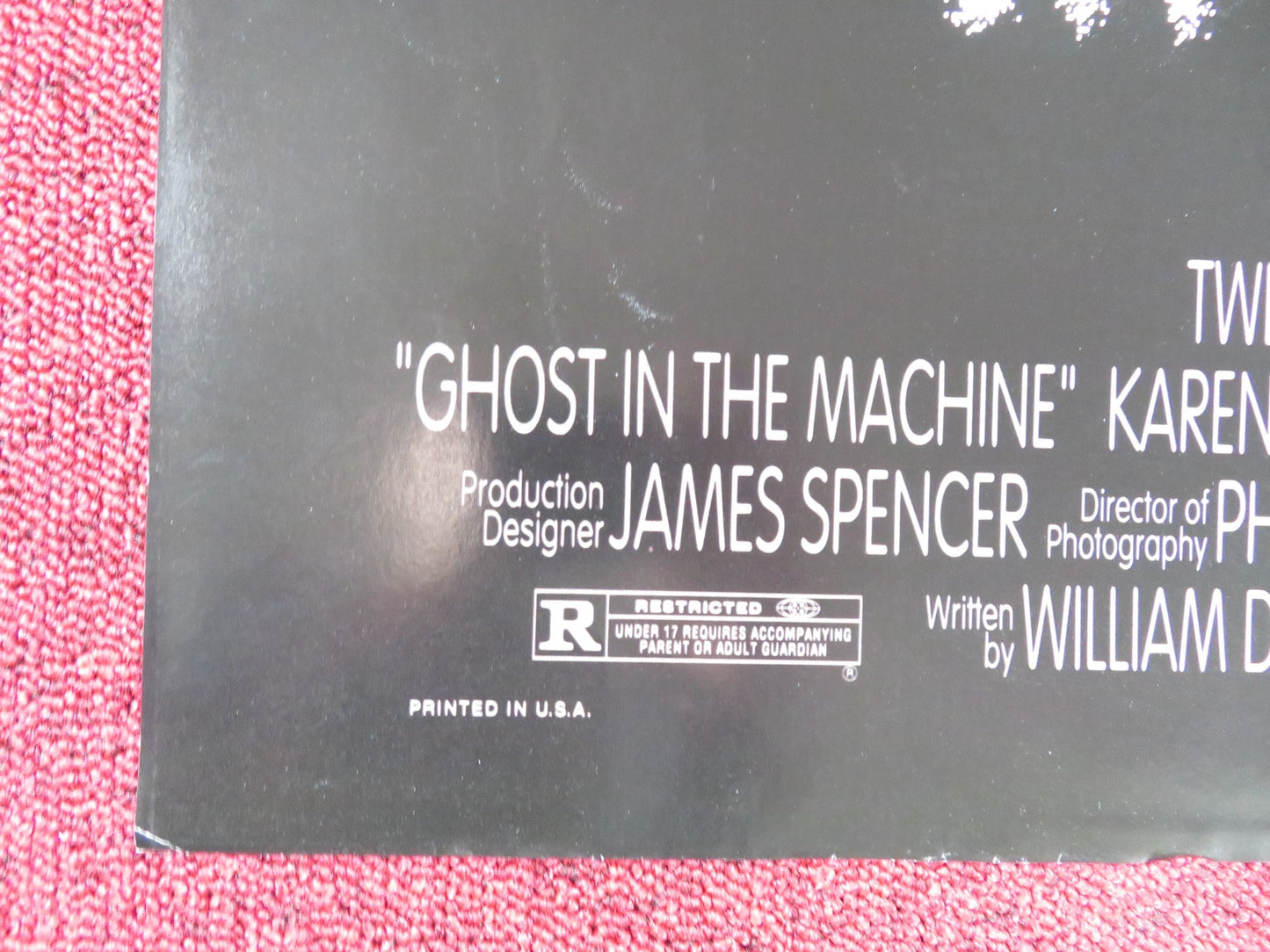 GHOST IN THE MACHINE FOLDED US ONE SHEET POSTER KAREN ALLEN CHRIS MULKEY 1993 Rendezvous Cinema Movie posters
