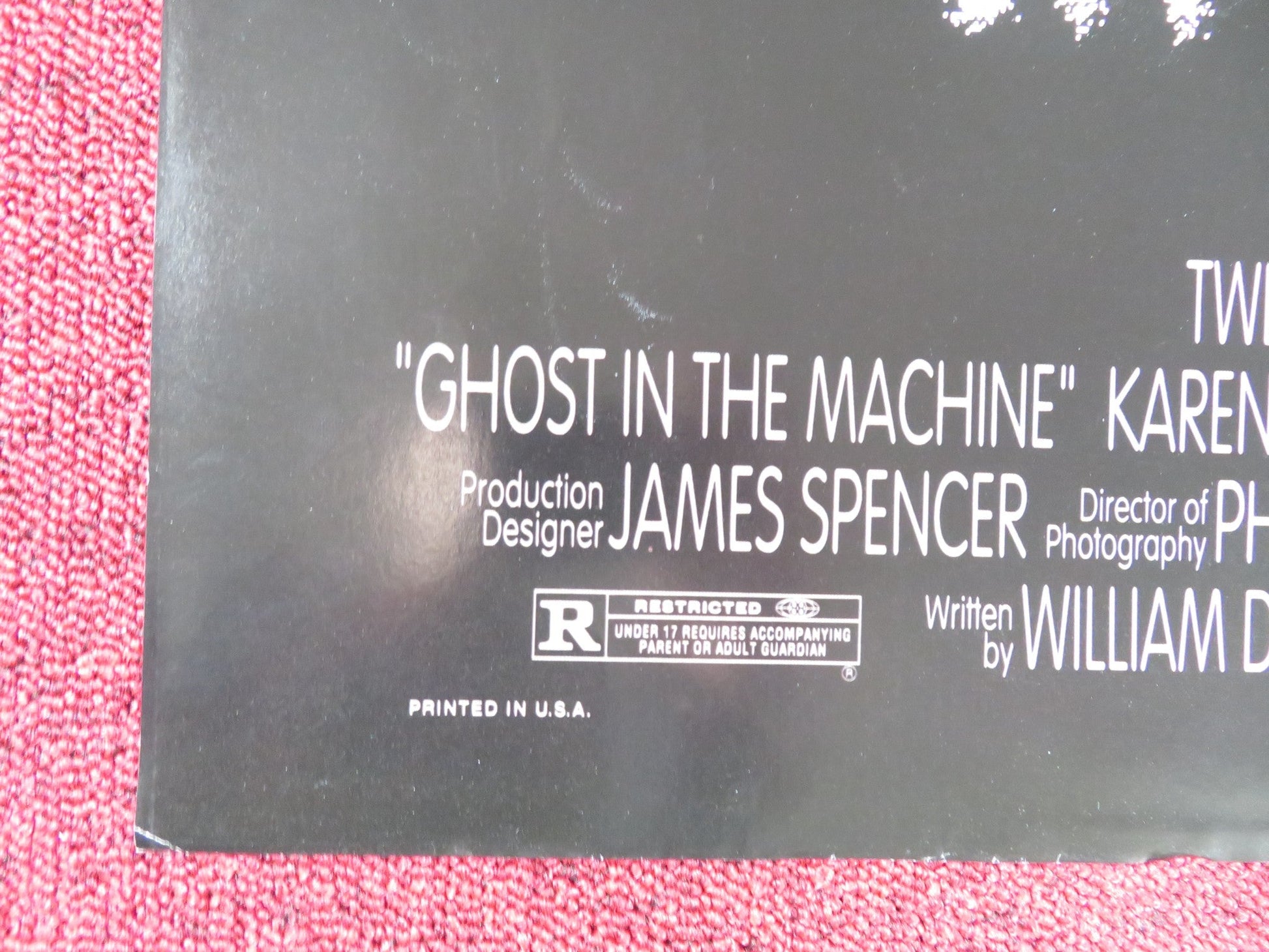 GHOST IN THE MACHINE FOLDED US ONE SHEET POSTER KAREN ALLEN CHRIS MULKEY 1993 Rendezvous Cinema Movie posters