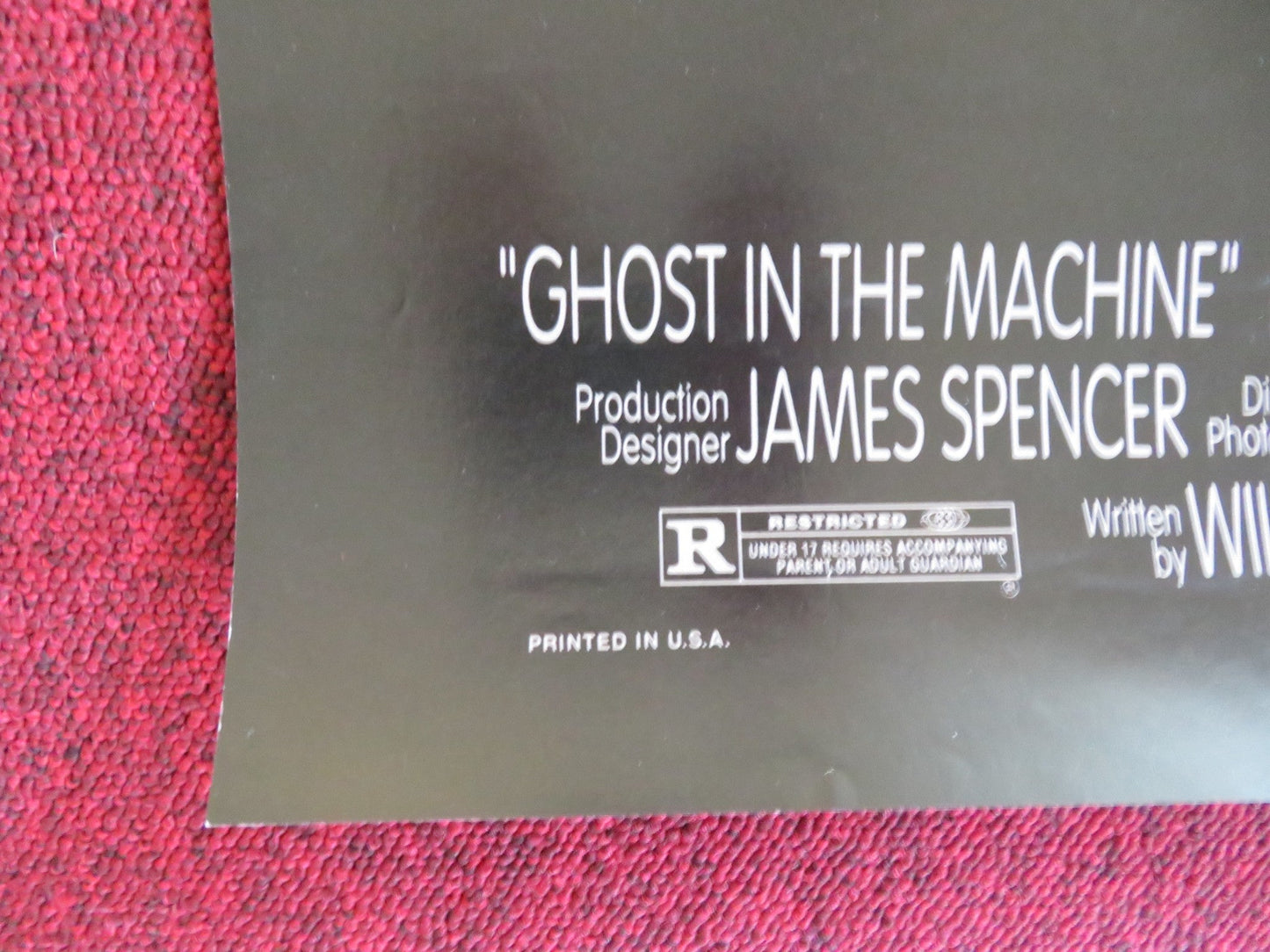 GHOST IN THE MACHINE US ONE SHEET ROLLED POSTER KAREN ALLEN CHRIS MULKEY 1993 Rendezvous Cinema Movie posters