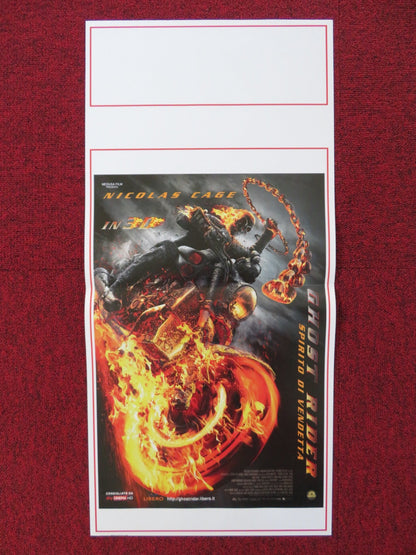 GHOST RIDER: SPIRIT OF VENGEANCE ITALIAN LOCANDINA POSTER NICOLAS CAGE 2011 Rendezvous Cinema Movie posters