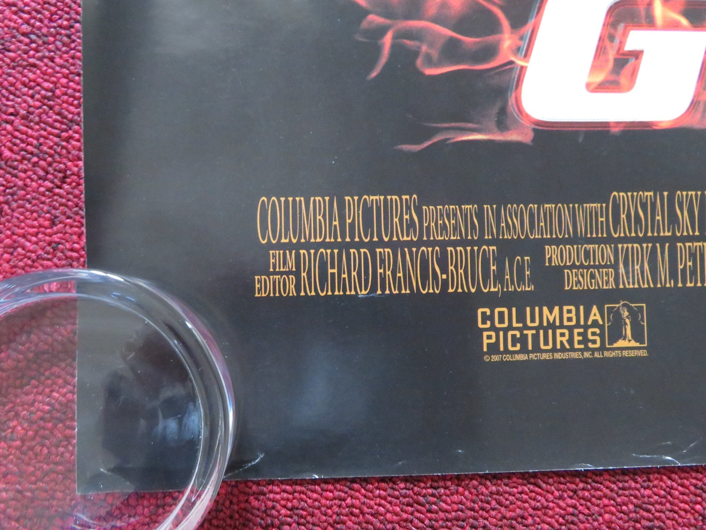 GHOST RIDER UK QUAD (30"x 40") ROLLED POSTER NICOLAS CAGE PETER FONDA 2007 Rendezvous Cinema Movie posters