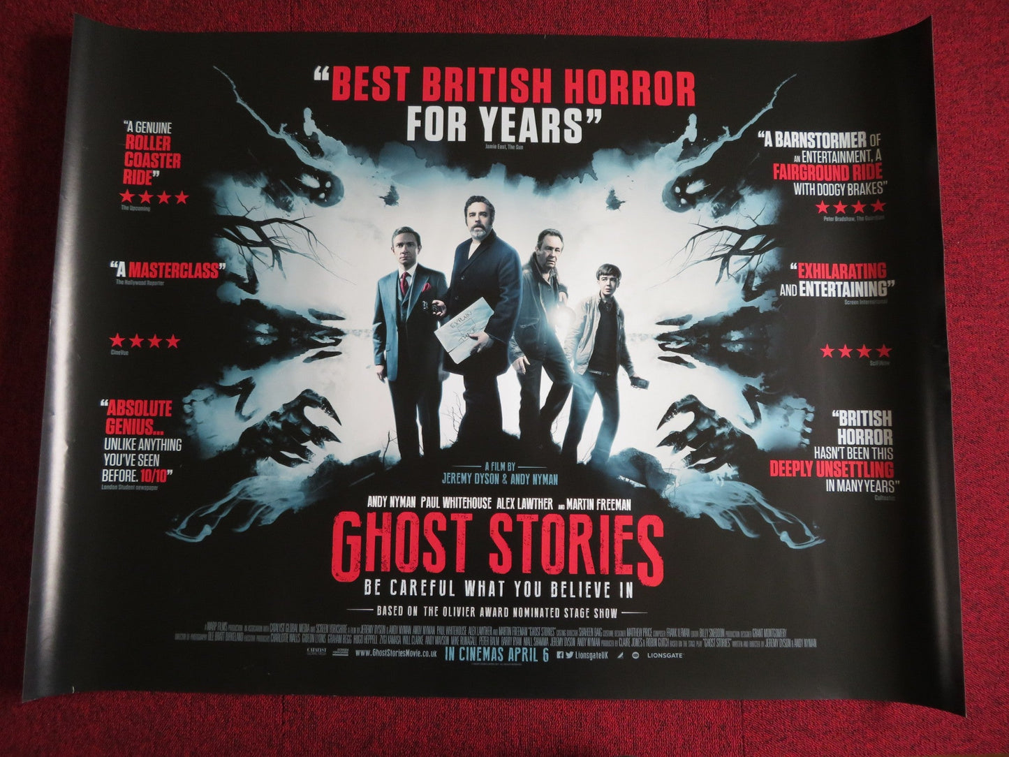 GHOST STORIES UK QUAD (30"x 40") ROLLED POSTER MARTIN FREEMAN PAUL WHITEHOUSE Rendezvous Cinema Movie posters