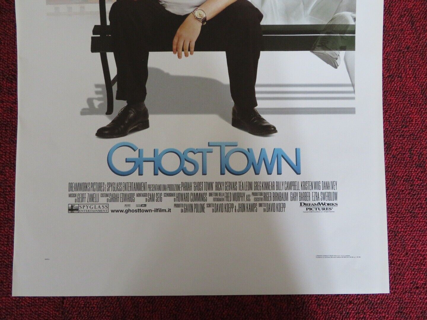 GHOST TOWN ITALIAN LOCANDINA (27.5"x13") POSTER RICKY GERVAIS GREG KINNEAR 2008 Movie posters