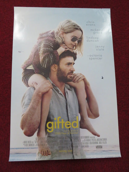 GIFTED UK ONE SHEET ROLLED POSTER CHRIS EVANS MCKENNA GRACE 2017 Rendezvous Cinema Movie posters