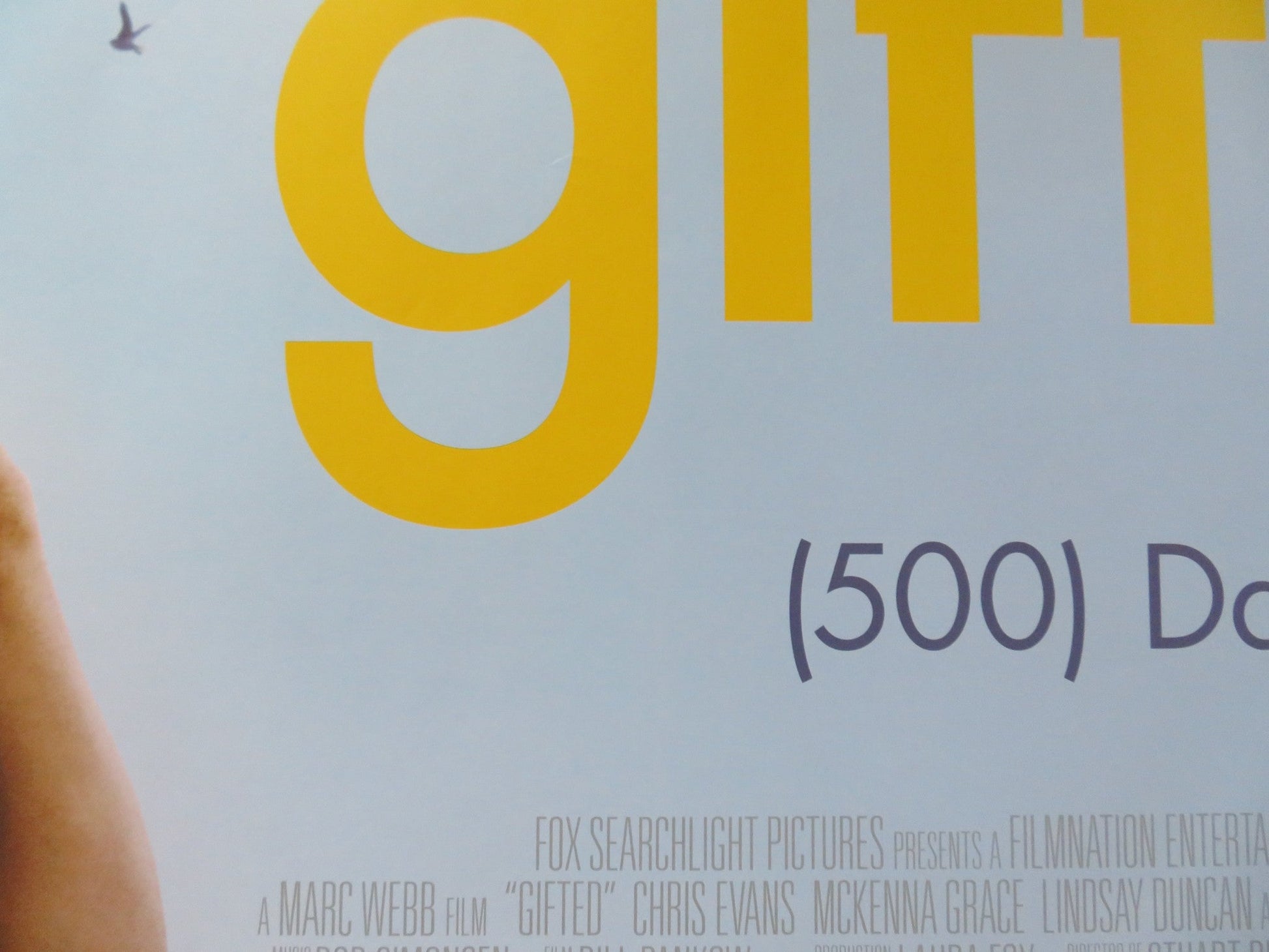 GIFTED UK QUAD ROLLED POSTER CHRIS EVANS MCKENNA GRACE 2017 Rendezvous Cinema Movie posters