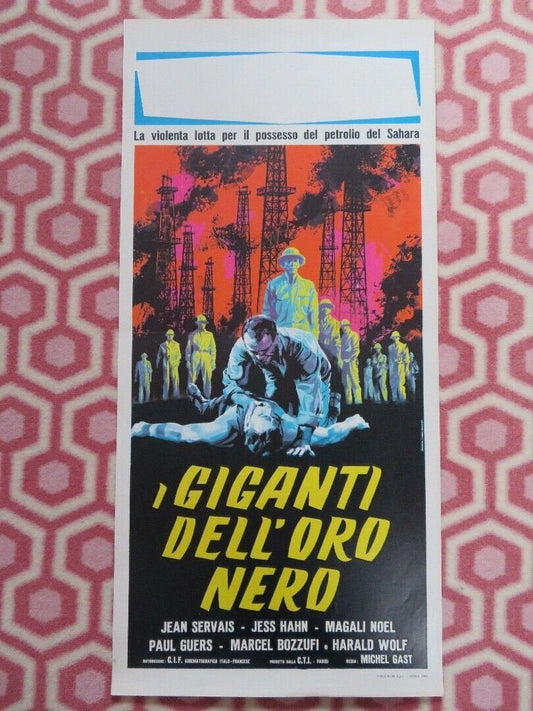 GIGANTI DELL'ORO NERO/ Le Sahara brûle ITALIAN LOCANDINA (27.5"x 13.5") POSTER Movie posters