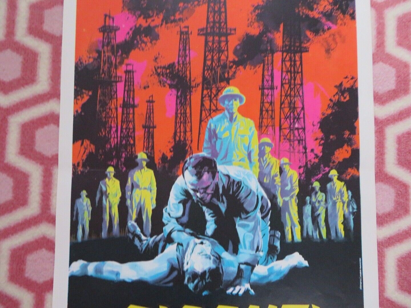 GIGANTI DELL'ORO NERO/ Le Sahara brûle ITALIAN LOCANDINA (27.5"x 13.5") POSTER Movie posters