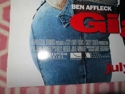 GIGLI ONE SHEET ROLLED POSTER BEN AFFLECK JENNIFER LOPEZ 2003 Movie posters