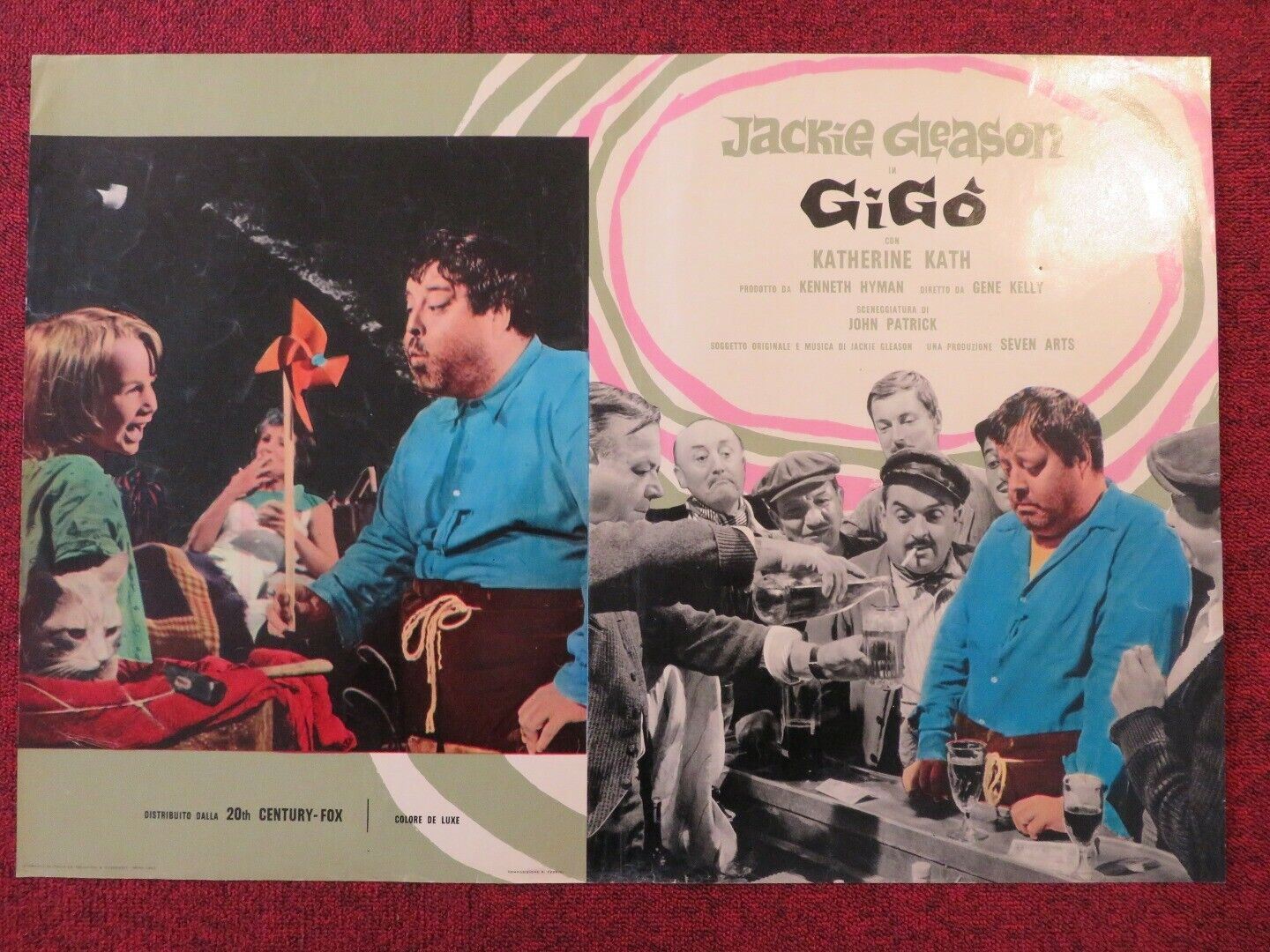 GIGO / GIGOT ITALIAN FOTOBUSTA POSTER JACKIE GLEASON GENE KELLY 1962 Movie posters