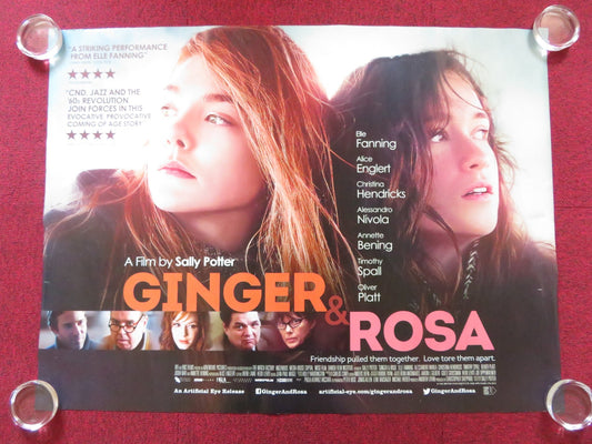 GINGER & ROSA UK QUAD (30"x 40") ROLLED POSTER ELLE FANNING ALICE ENGLERT 2012 Rendezvous Cinema Movie posters