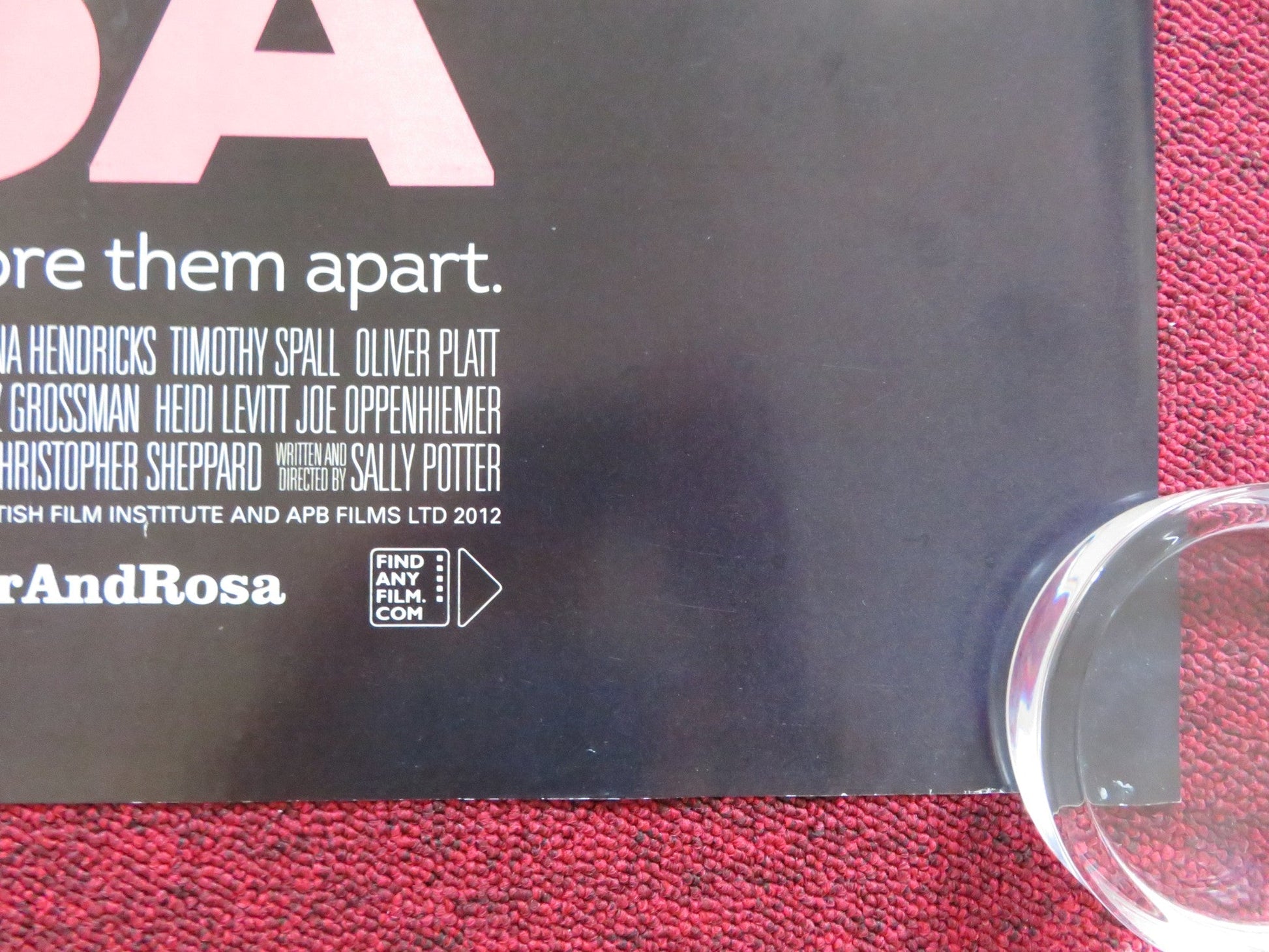 GINGER & ROSA UK QUAD (30"x 40") ROLLED POSTER ELLE FANNING ALICE ENGLERT 2012 Rendezvous Cinema Movie posters