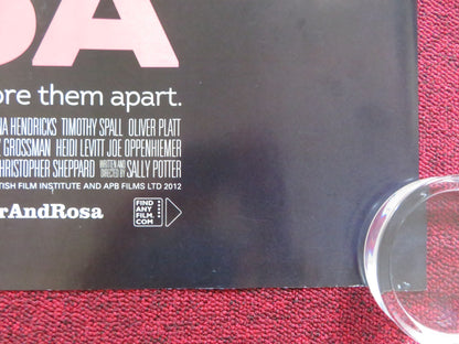 GINGER & ROSA UK QUAD (30"x 40") ROLLED POSTER ELLE FANNING ALICE ENGLERT 2012 Rendezvous Cinema Movie posters