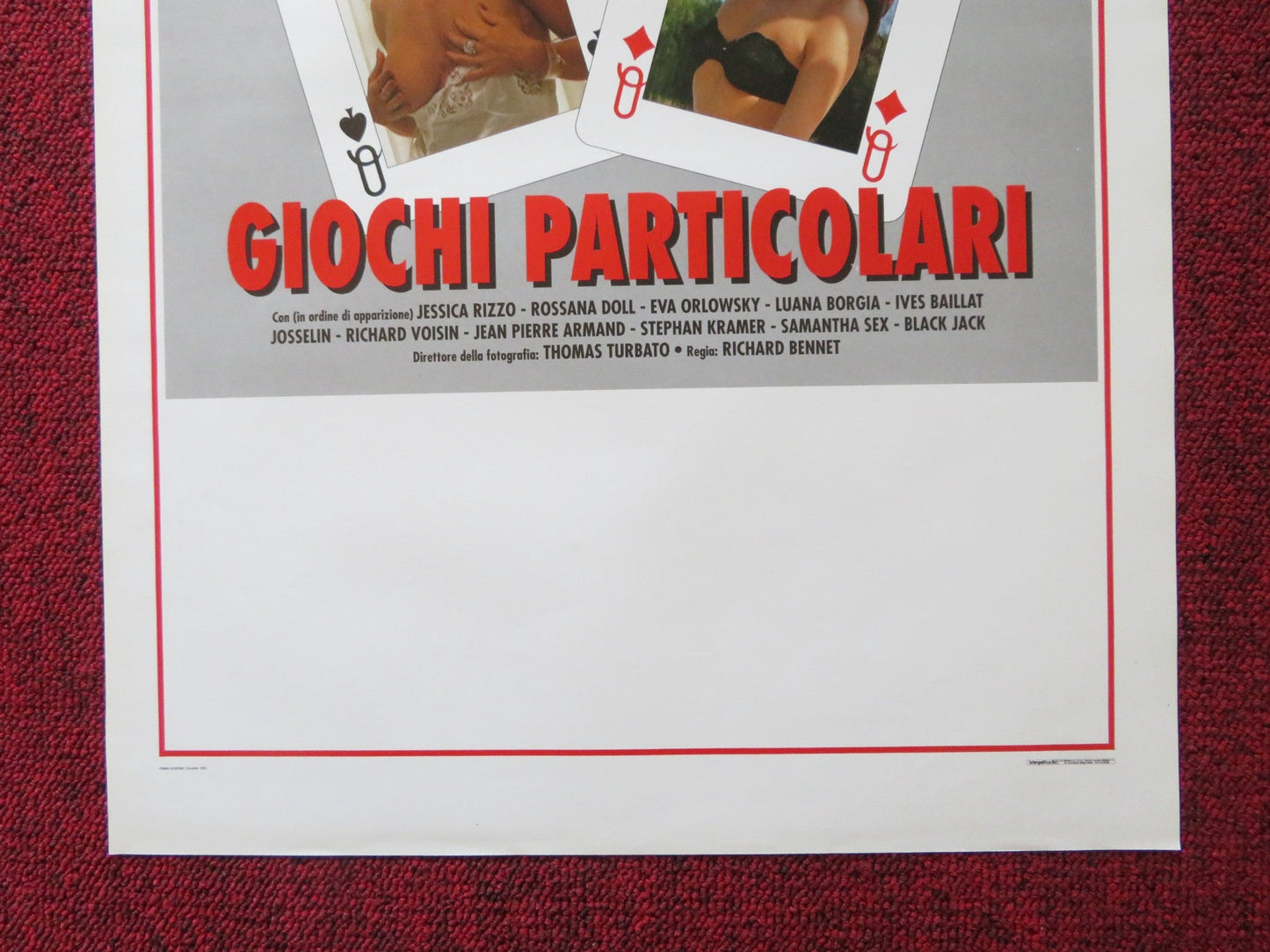 GIOCHI PARTICOLARI ITALIAN LOCANDINA POSTER JESSICA RIZZO ROSANA DOLL 1993 Rendezvous Cinema Movie posters
