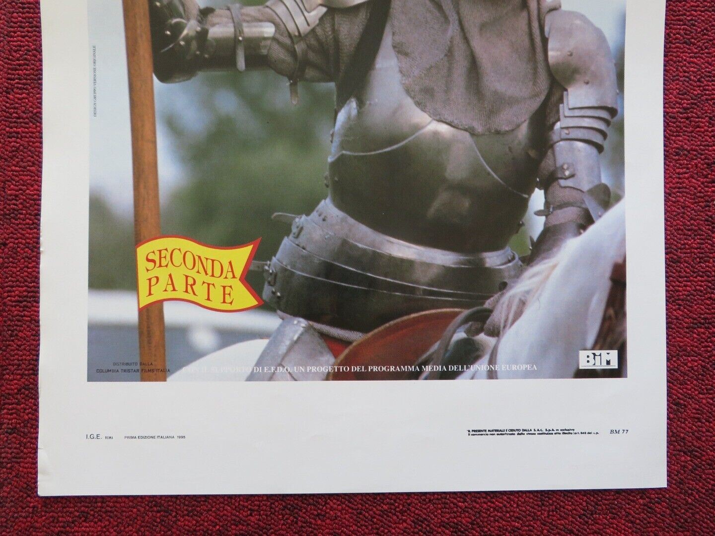 GIOVANNA D'ARCO SECONDA PARTE ITALIAN LOCANDINA (27.5"x13") POSTER 1995 Movie posters