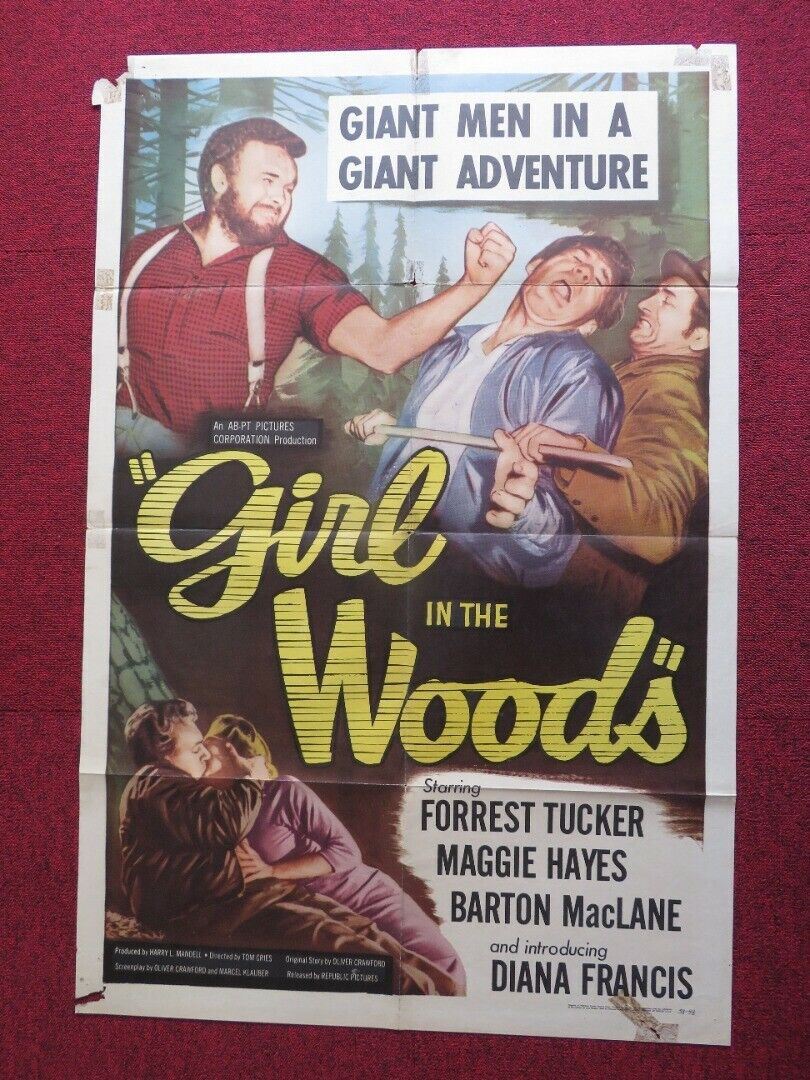 GIRL IN THE WOODS US ONE SHEET POSTER FORREST TUCKER MARGARET HAYES 1958 Movie posters