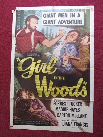 GIRL IN THE WOODS US ONE SHEET POSTER FORREST TUCKER MARGARET HAYES 1958 Movie posters