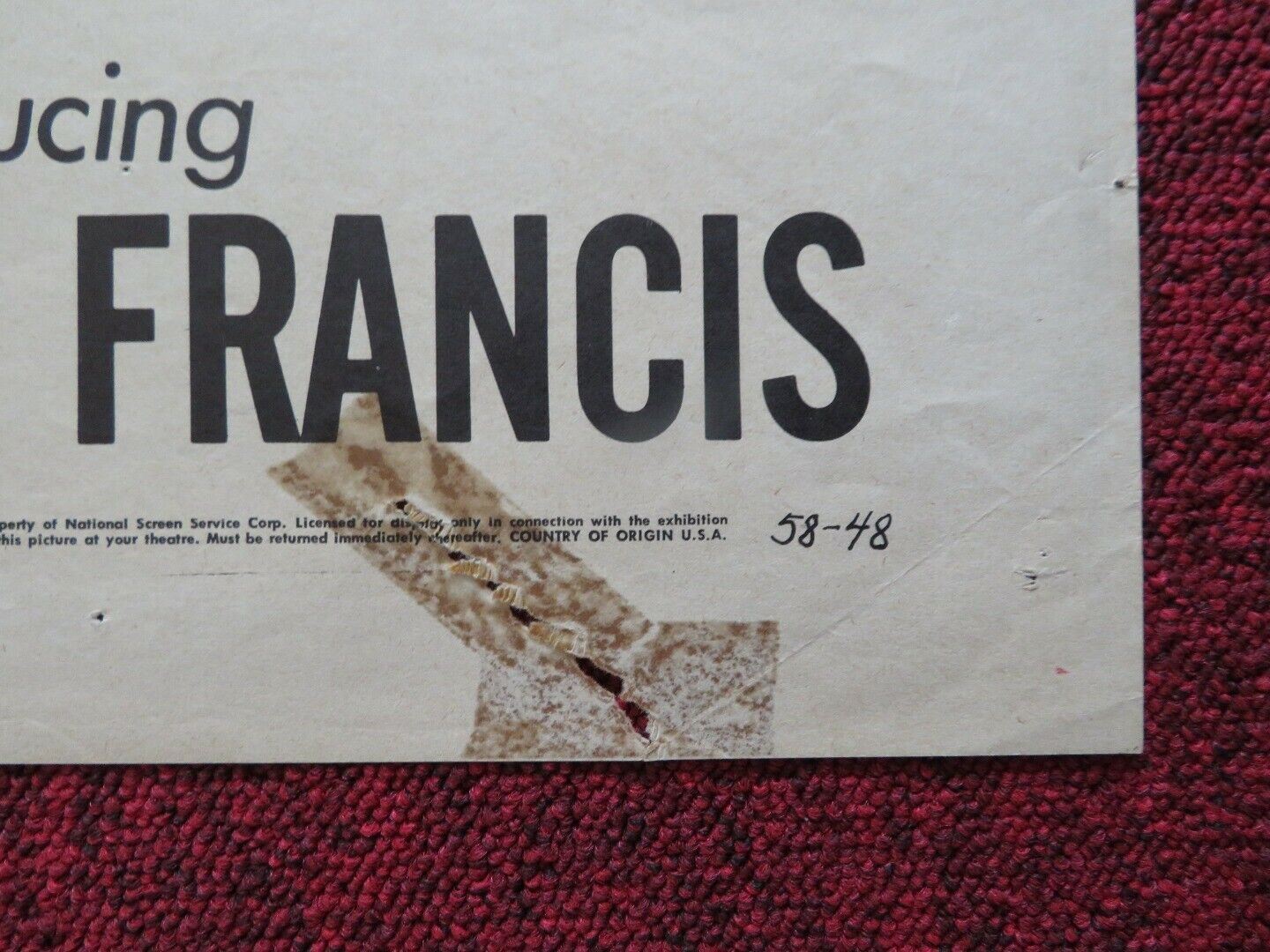 GIRL IN THE WOODS US ONE SHEET POSTER FORREST TUCKER MARGARET HAYES 1958 Movie posters