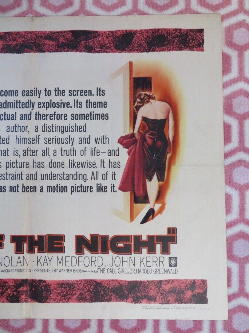 GIRL OF THE NIGHT US HALF SHEET (22"x 28") POSTER ANNE FRANCIS LLOYD NOLAN 1960 Movie posters