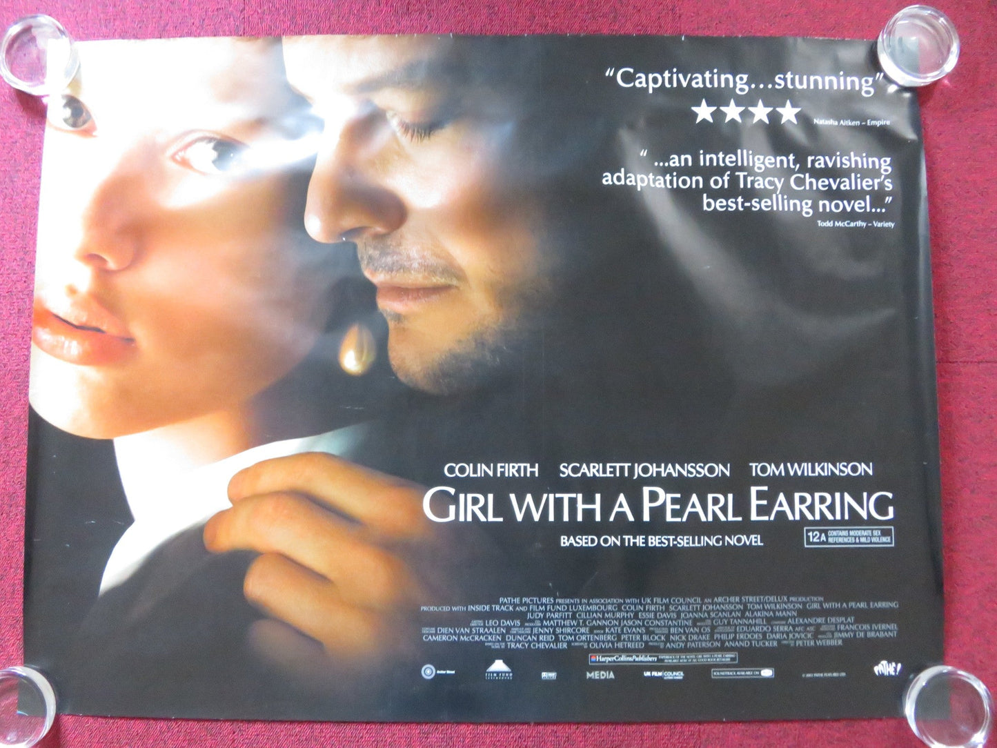 GIRL WITH A PEARL EARRING UK QUAD (30"x 40") ROLLED POSTER JOHANSSEN FIRTH 2003 Rendezvous Cinema Movie posters