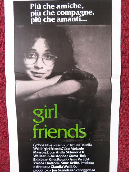 GIRLFRIENDS ITALIAN LOCANDINA POSTER MELANIE MAYRON ANITA SKINNER 1978 Rendezvous Cinema Movie posters