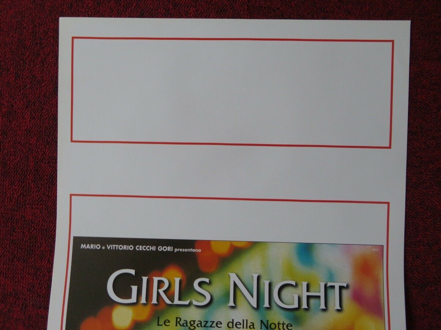 GIRLS' NIGHT ITALIAN LOCANDINA (27.5"x13") POSTER JULIE WALTERS 2000 Movie posters