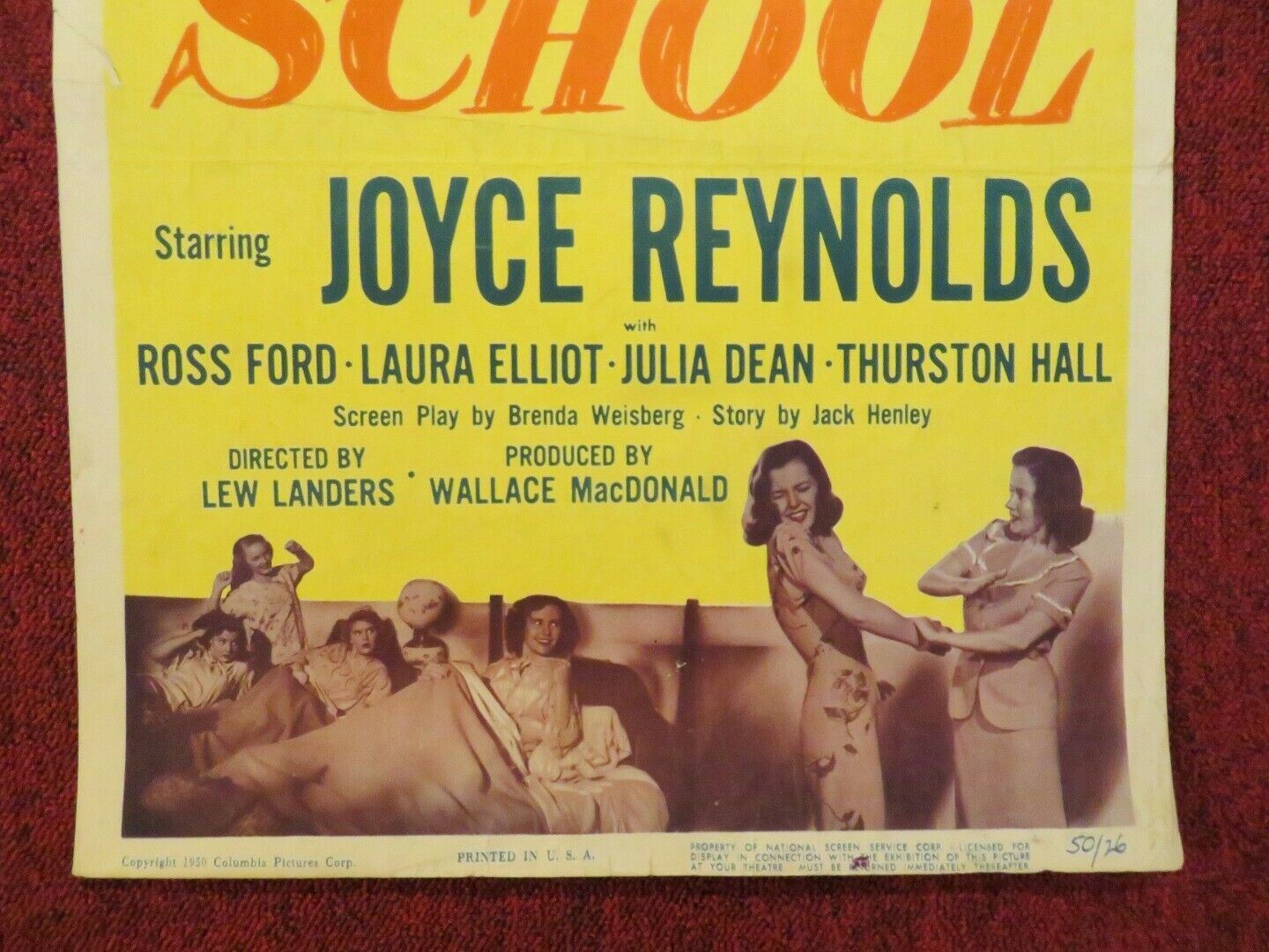 GIRLS' SCHOOL US INSERT (14"x 36") POSTER ANNE SHIRLEY NAN GREY 1938 Movie posters