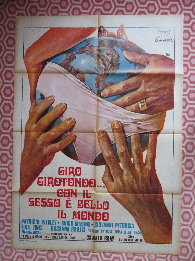 GIRO GIOTONDO CON IL SESSO E BELLO IL MONDO ITALIAN 2 FOGLIO POSTER 1976 Movie posters
