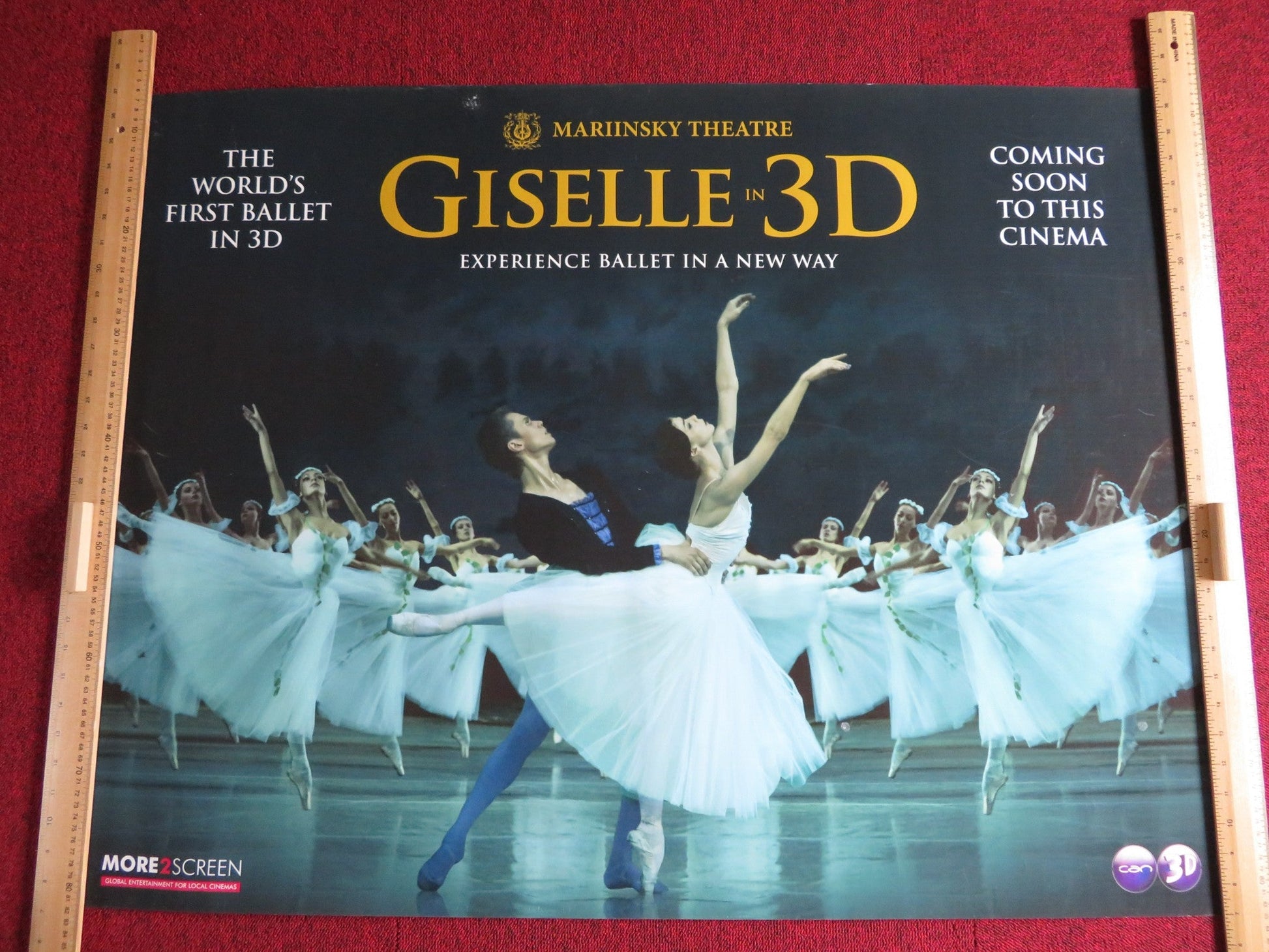 GISELLE IN 3D UK QUAD (30"x 40") ROLLED POSTER MARIINKSKY THEATRE 2011 Rendezvous Cinema Movie posters
