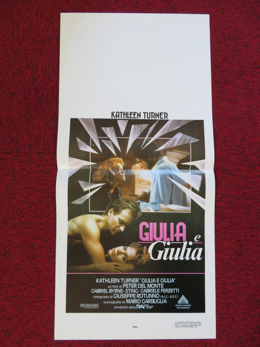 GIULIA E GIULIA ITALIAN LOCANDINA (27.5"x13") POSTER KATHLEEN TURNER STING 1987 Rendezvous Cinema Movie posters