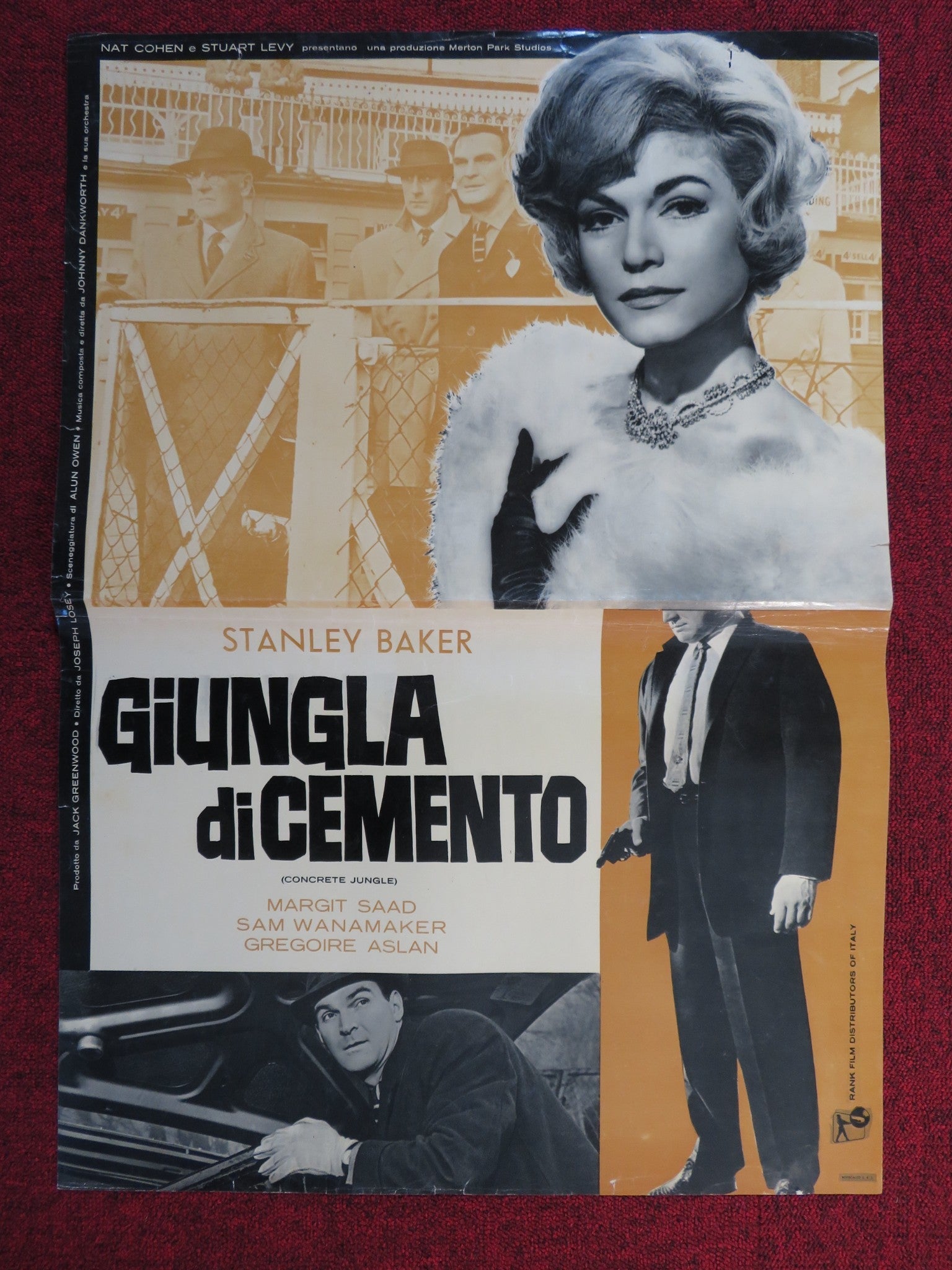 GIUNGLA DI CEMENTO ITALIAN FOTOBUSTA POSTER STANLEY BAKER MARGIT SAAD 1960 Rendezvous Cinema Movie posters