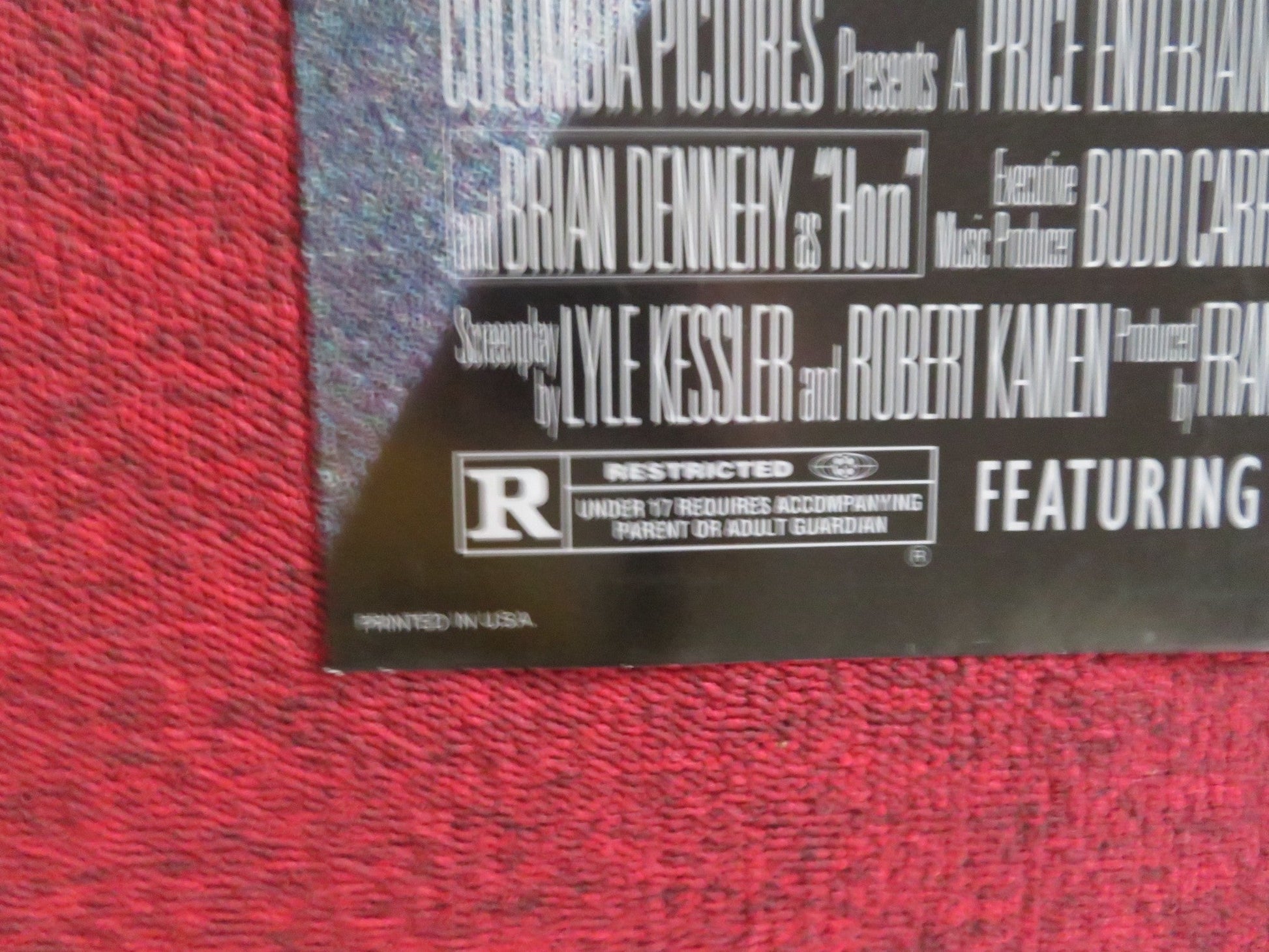 GLADIATOR FOLDED US ONE SHEET POSTER JAMES MARSHALL CUBA GOODING JR. 1991 Rendezvous Cinema Movie posters