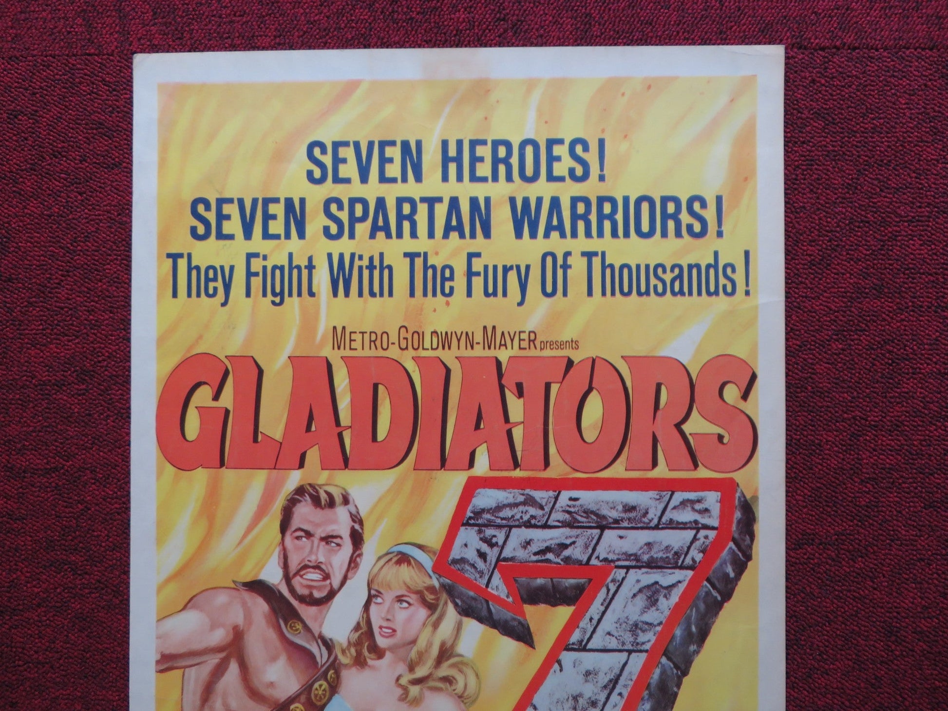 GLADIATORS 7 US INSERT (14"x 36") POSTER RICHARD HARRISON 1963 Rendezvous Cinema Movie posters