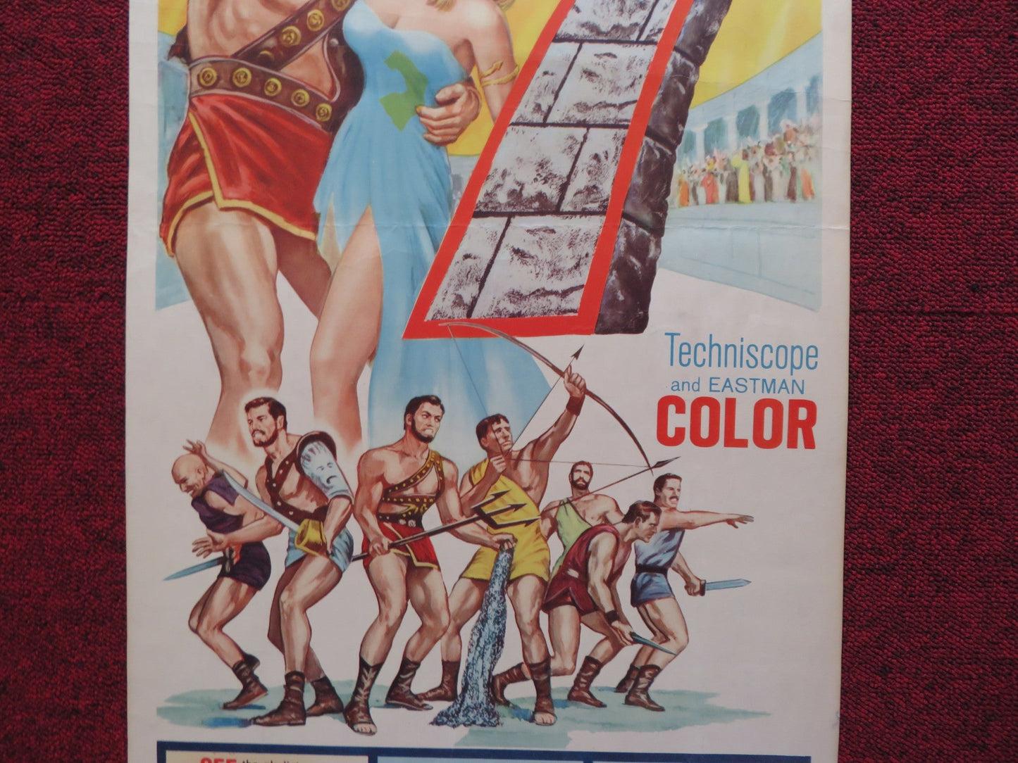 GLADIATORS 7 US INSERT (14"x 36") POSTER RICHARD HARRISON 1963 Rendezvous Cinema Movie posters
