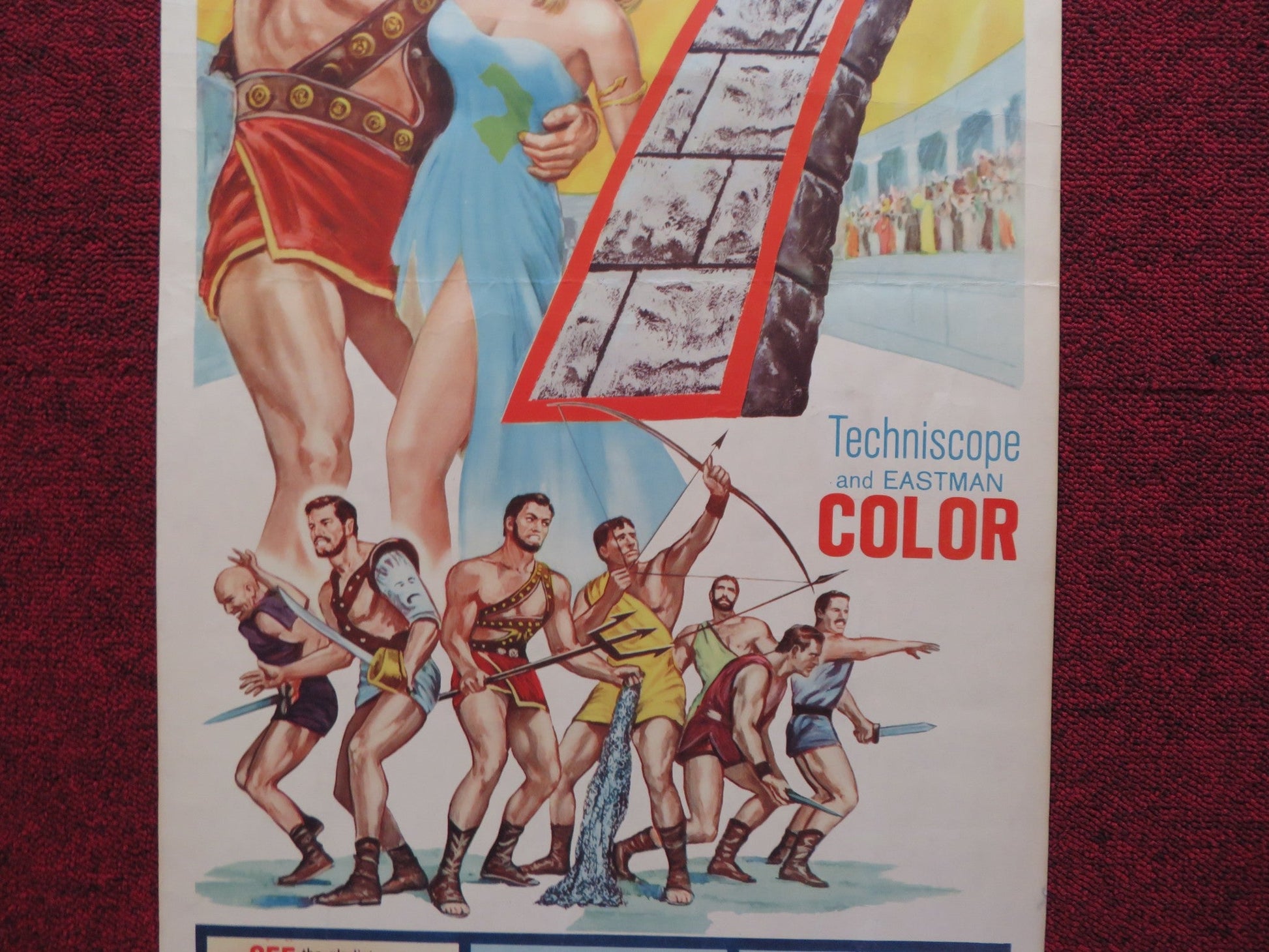GLADIATORS 7 US INSERT (14"x 36") POSTER RICHARD HARRISON 1963 Rendezvous Cinema Movie posters
