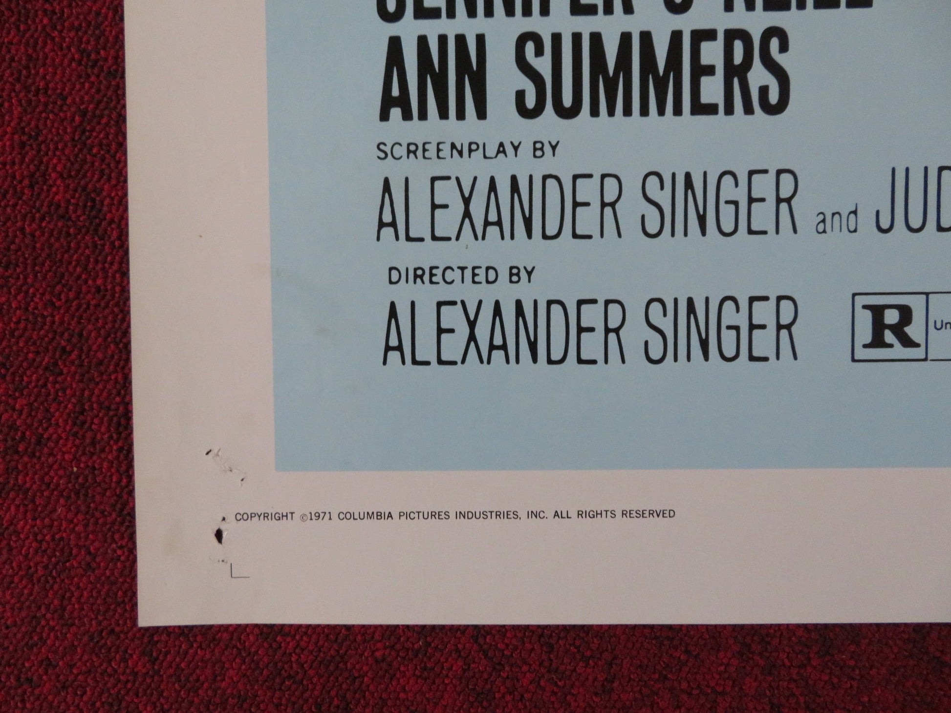 GLASS HOUSES FOLDED US ONE SHEET POSTER BERNARD BARROW DEIRDRE LENIHAN 1971 Rendezvous Cinema Movie posters