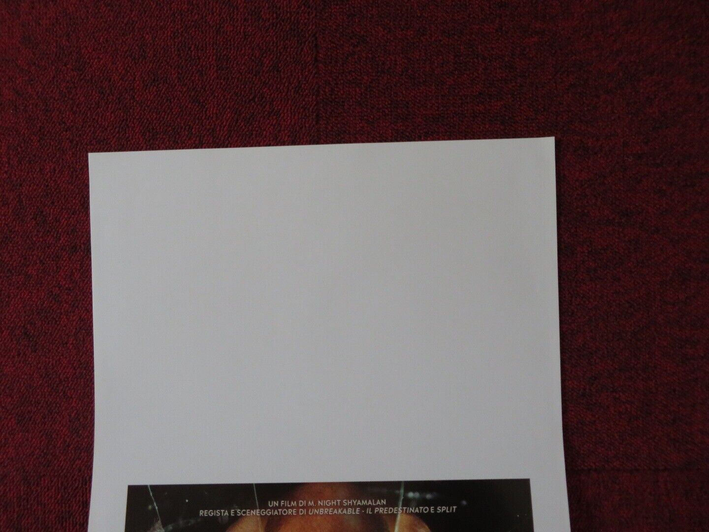 GLASS ITALIAN LOCANDINA (27.5"x13") POSTER BRUCE WILLIA SAMUEL L.JACKSON 2019 Movie posters