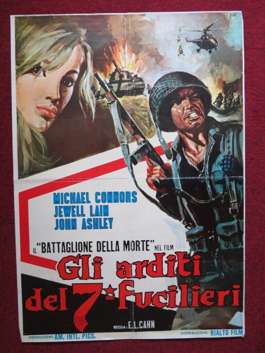GLI ARDITI DEL 7 FUCILIERI ITALIAN FOGLIO ROLLED POSTER MICHAEL CONNORS 1958 Movie posters