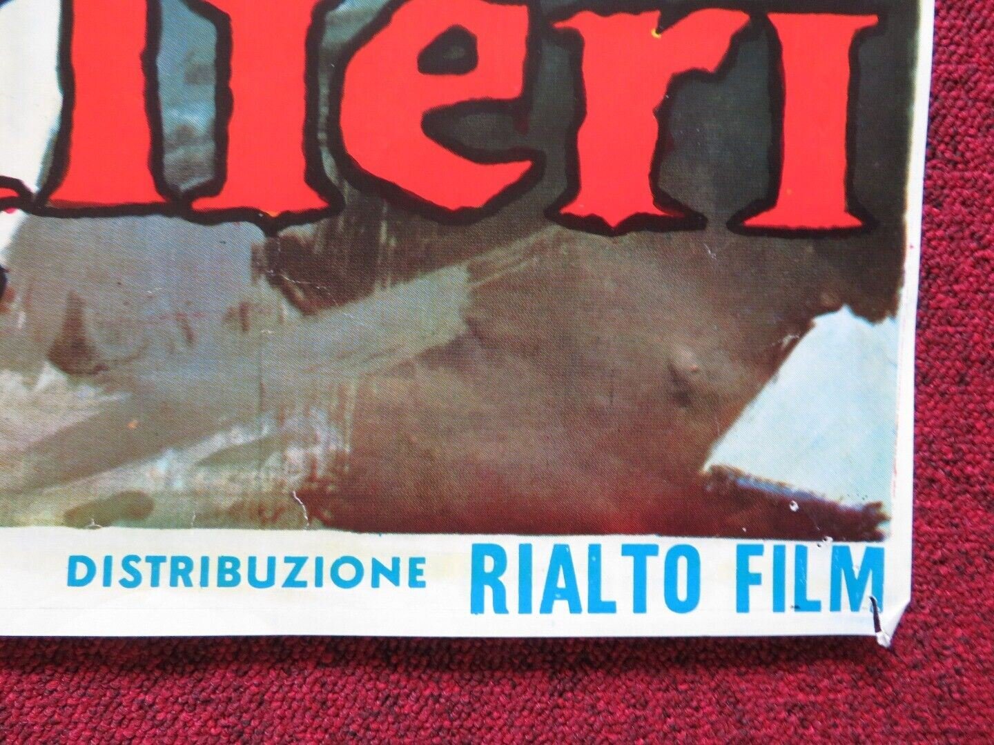 GLI ARDITI DEL 7 FUCILIERI ITALIAN FOGLIO ROLLED POSTER MICHAEL CONNORS 1958 Movie posters