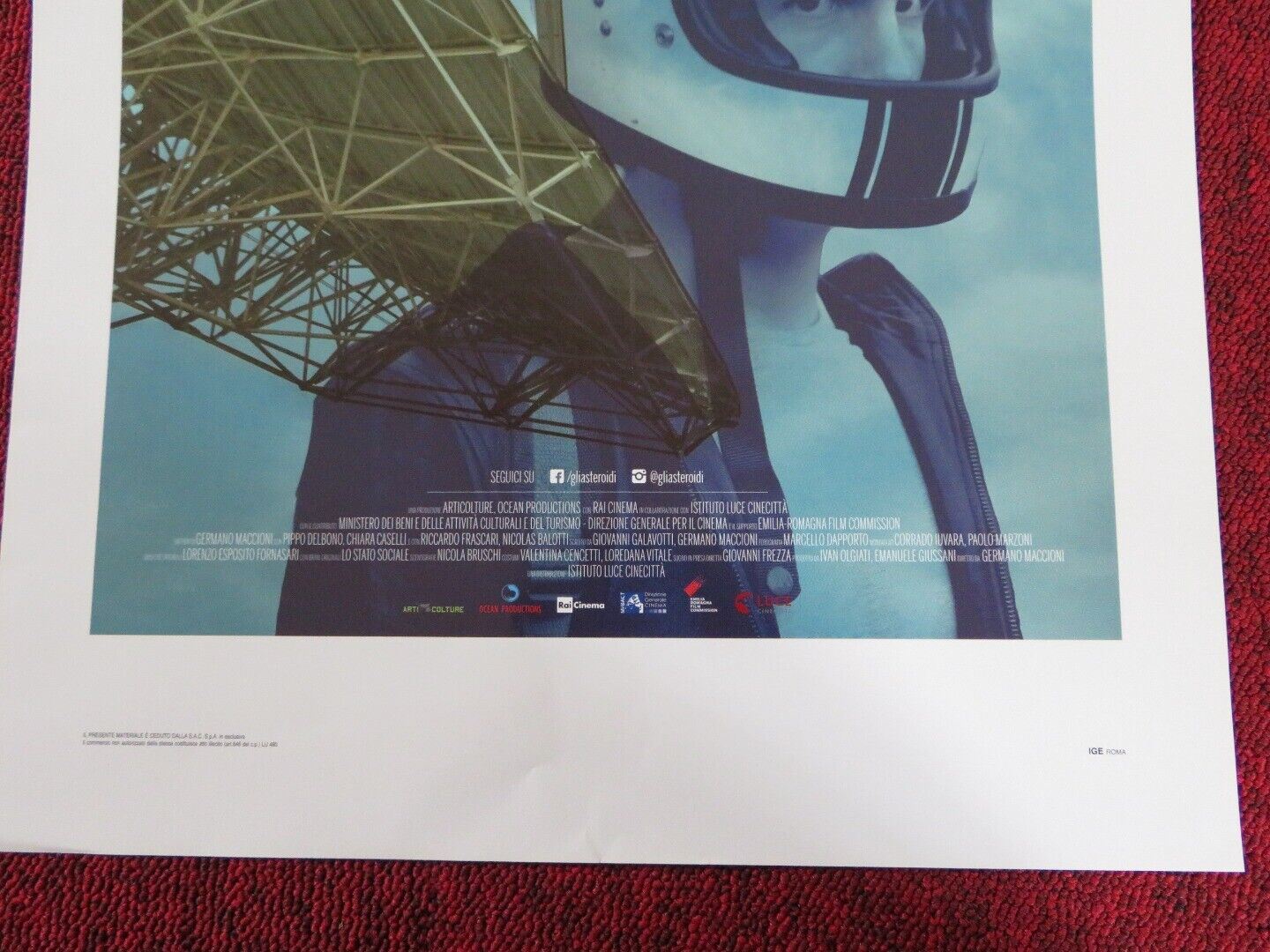 GLI ASTEROIDI ITALIAN LOCANDINA (27.5"x13") POSTER RICCARDO FRASCARI 2017 Movie posters