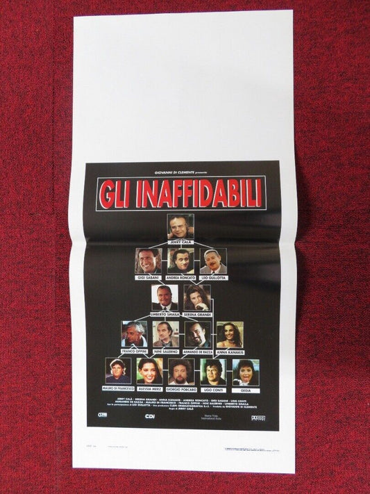 GLI INAFFIDABILI ITALIAN LOCANDINA (27.5"x13") POSTER J CALA A KANAKIS 1997 Movie posters