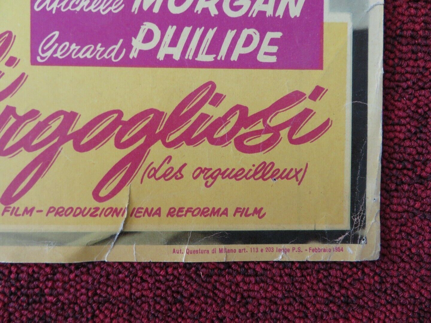 GLI ORGOGLIOSI / THE PROUD AND THE BEAUTIFUL - B ITALIAN FOTOBUSTA POSTER 1953 - Rendezvous Cinema