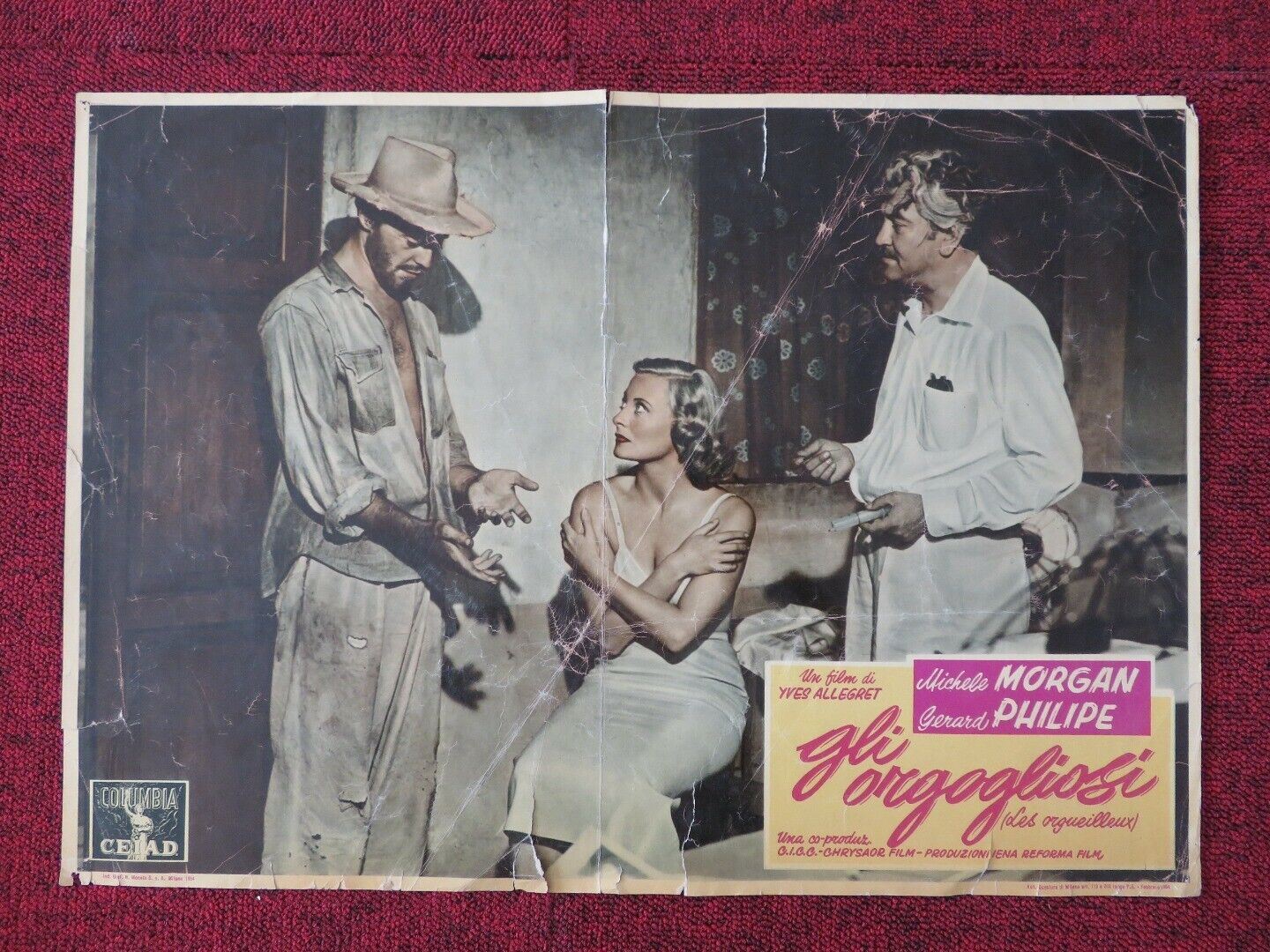 GLI ORGOGLIOSI / THE PROUD AND THE BEAUTIFUL - B ITALIAN FOTOBUSTA POSTER 1953 - Rendezvous Cinema