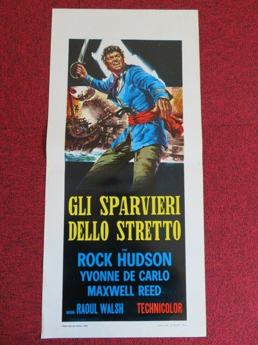 GLI SPARVIERI DELLO STRETTO ITALIAN LOCANDINA (27.5"x13") POSTER R HUDSON 1968 Movie posters