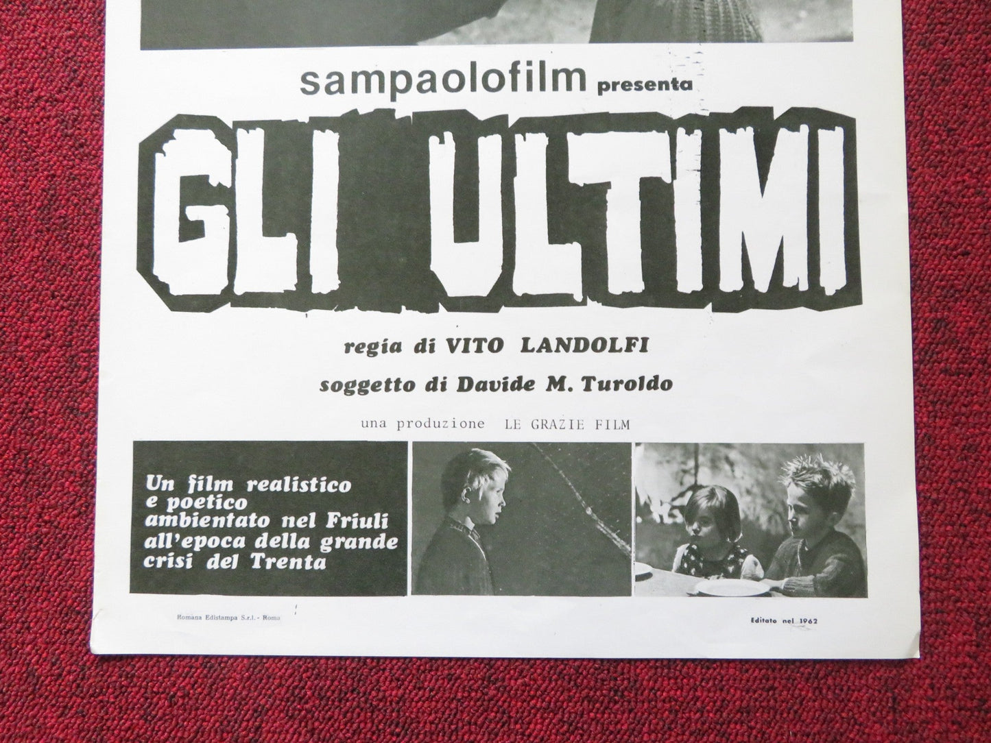 GLI ULTIMI ITALIAN LOCANDINA POSTER ADELFO GALLI MARGHERITA TORINO 2002 Rendezvous Cinema Movie posters