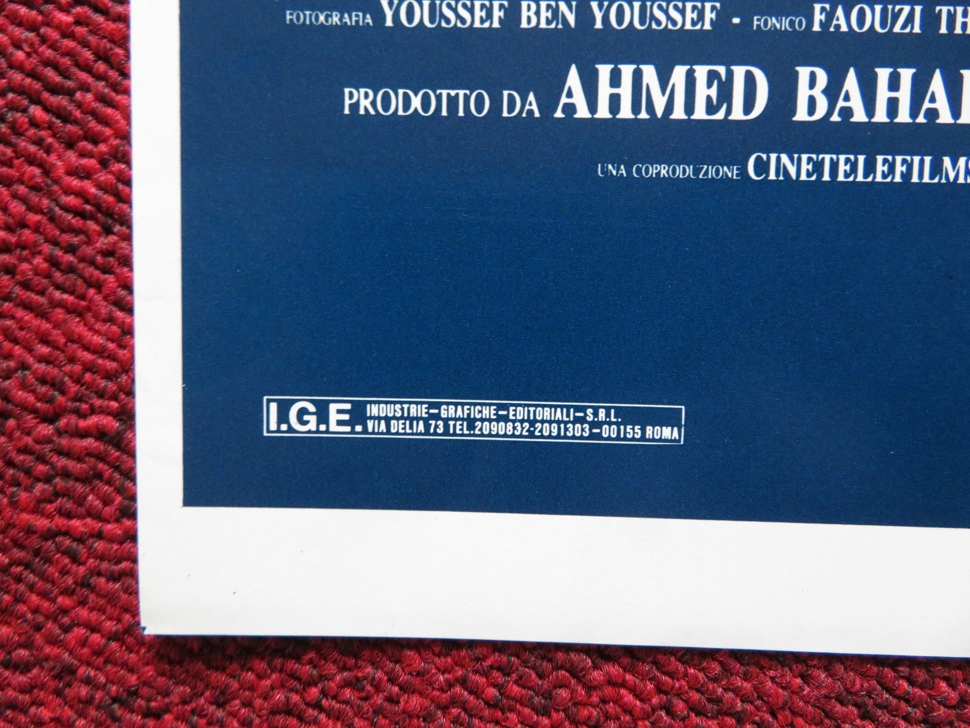 GLI ZOCCOLI D'ORO - A ITALIAN FOTOBUSTA POSTER HICHEM ROSTOM HAMMADI ZAROUK 1989 Rendezvous Cinema Movie posters