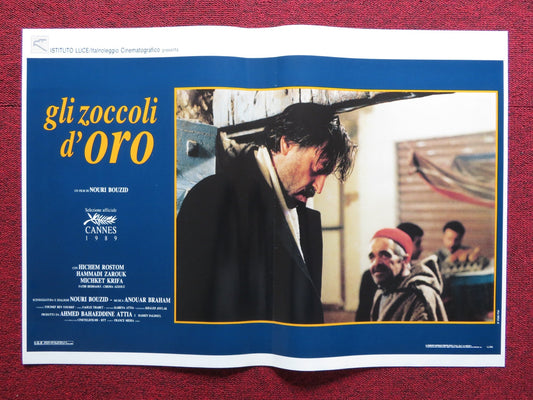 GLI ZOCCOLI D'ORO - A ITALIAN FOTOBUSTA POSTER HICHEM ROSTOM HAMMADI ZAROUK 1989 Rendezvous Cinema Movie posters