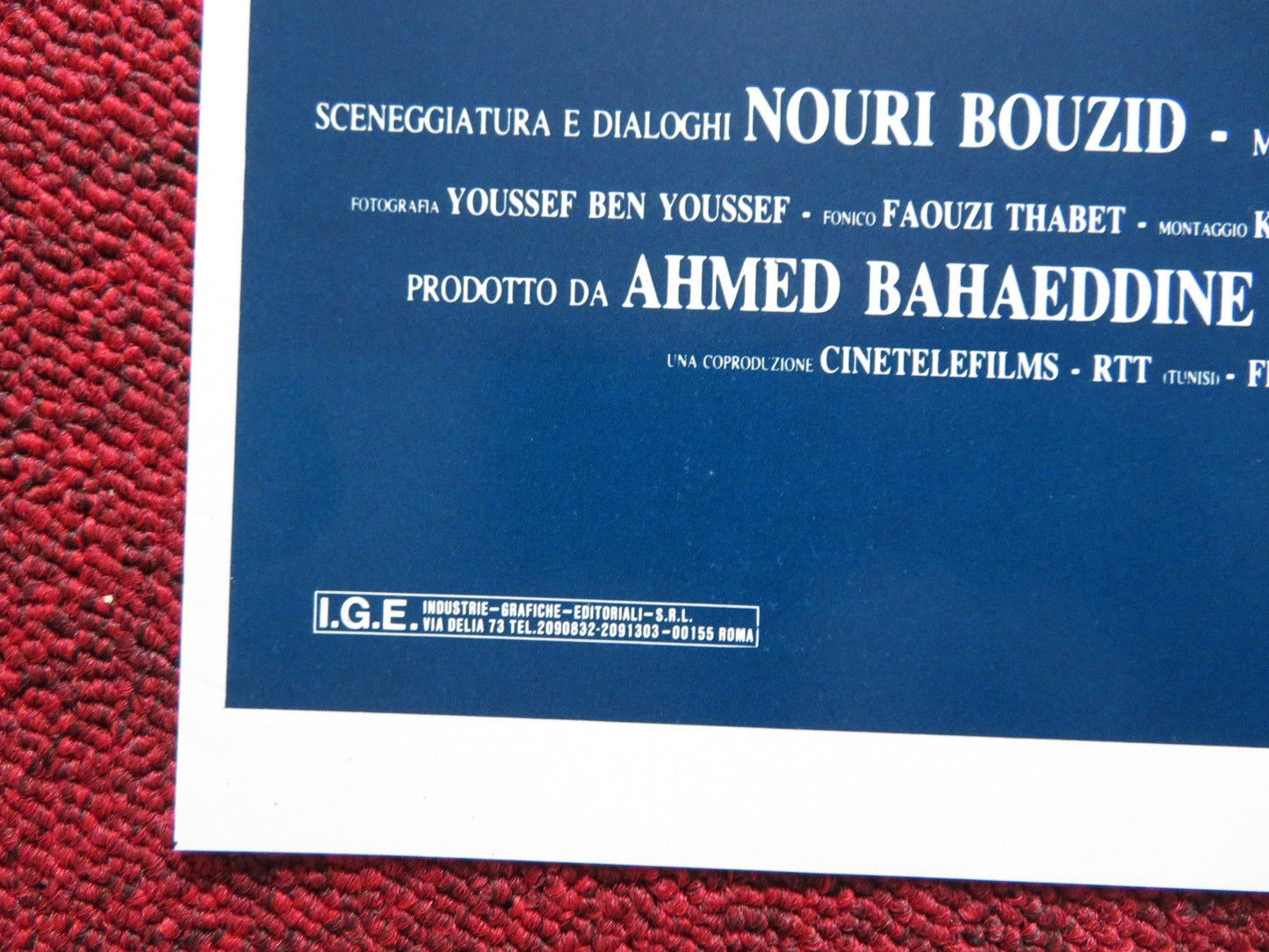 GLI ZOCCOLI D'ORO - B ITALIAN FOTOBUSTA POSTER HICHEM ROSTOM HAMMADI ZAROUK 1989 Rendezvous Cinema Movie posters