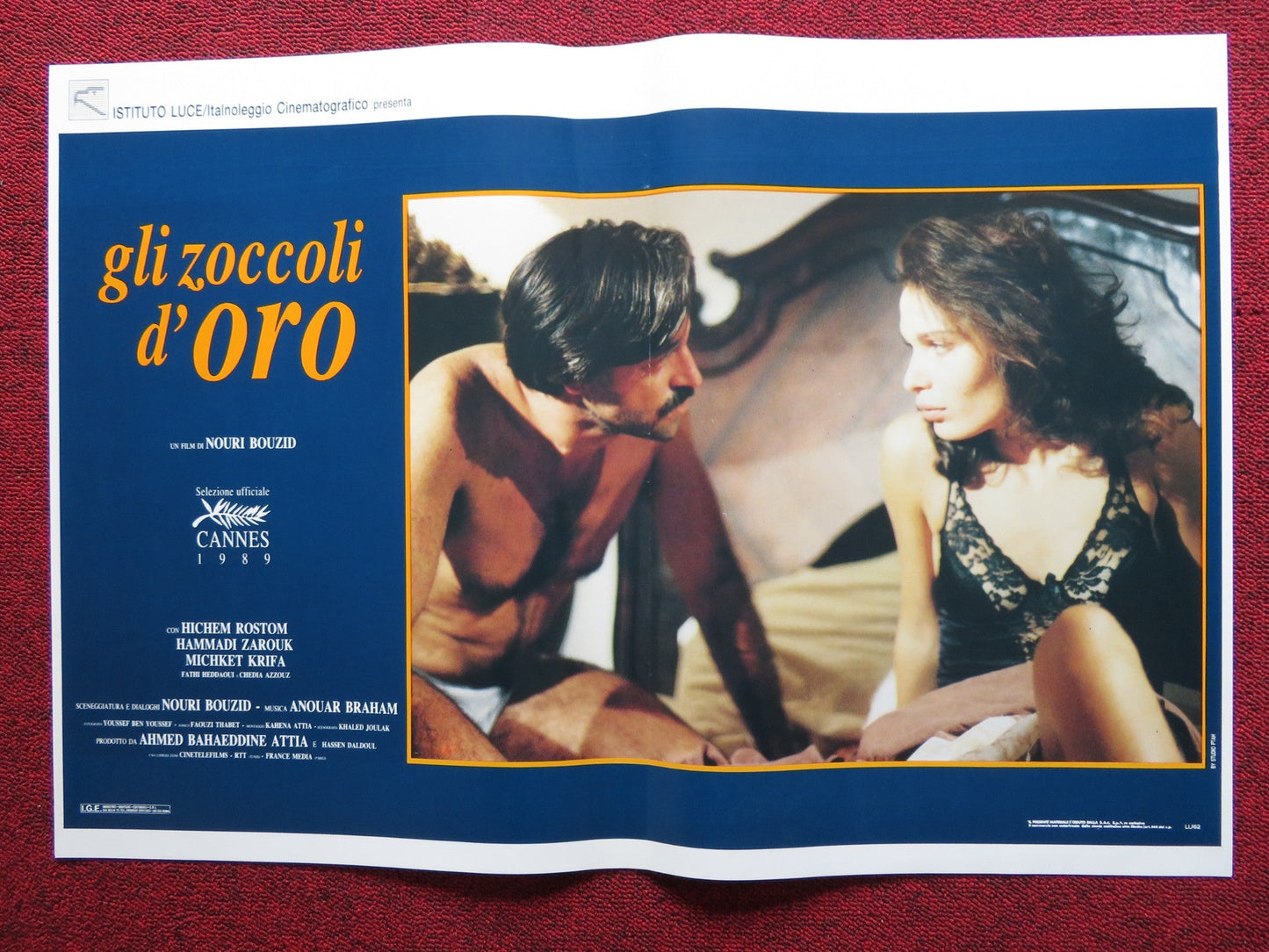 GLI ZOCCOLI D'ORO - B ITALIAN FOTOBUSTA POSTER HICHEM ROSTOM HAMMADI ZAROUK 1989 Rendezvous Cinema Movie posters